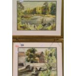 Two framed and glazed watercolours by W Knowles. Not available for in-house P&P