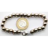 Silver 925 vintage bobble bracelet L: 19cm. P&P Group 1 (£14+VAT for the first lot and £1+VAT for