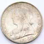 1897 silver crown of Queen Victoria LXI on edge. P&P Group 1 (£14+VAT for the first lot and £1+VAT