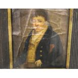 Unattributed Regency portrait of a young gentleman, 18 x 14 cm, set in period stepped frame. P&P