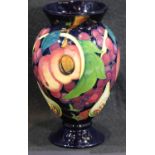 Moorcroft Queens Choice vase, H: 17 cm. P&P Group 2 (£18+VAT for the first lot and £3+VAT for