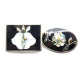 Two silver and enamel brooches. P&P Group 1 (£14+VAT for the first lot and £1+VAT for subsequent