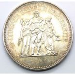 1974 50 Franc silver coin. P&P Group 1 (£14+VAT for the first lot and £1+VAT for subsequent lots)