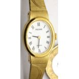 Ladies vintage Pulsar gold plated wristwatch with new battery. P&P Group 1 (£14+VAT for the first