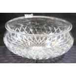 Large crystal cut ceiling light shade, D: 26 cm. Not available for in-house P&P