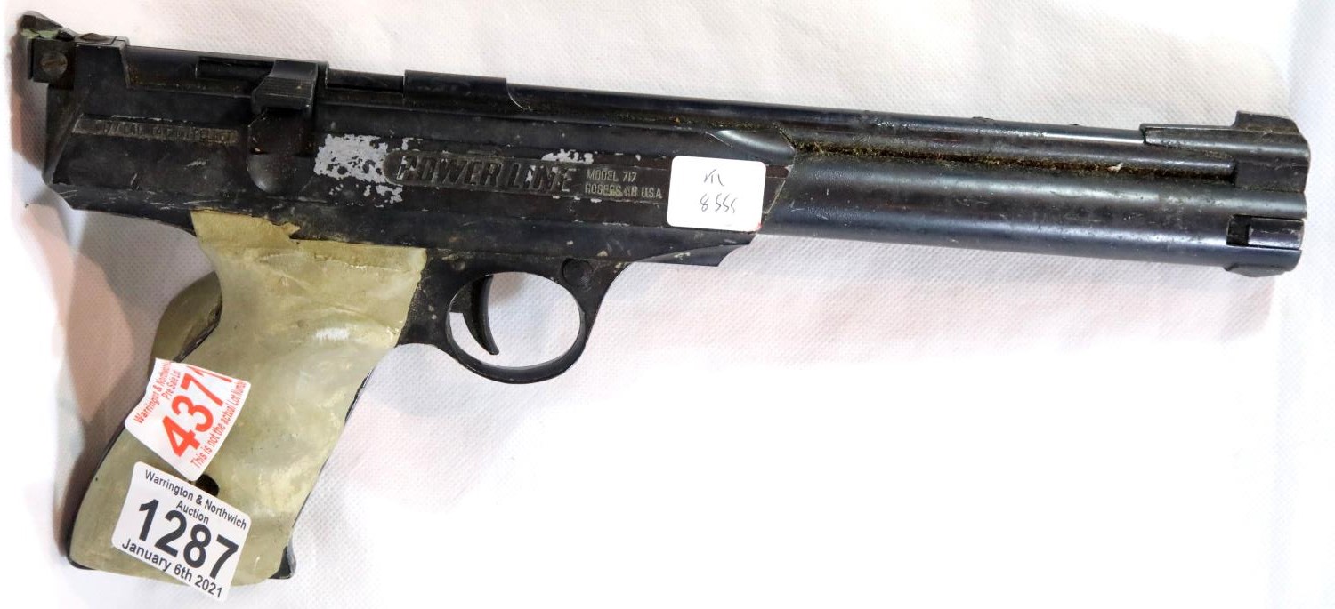 Powerline model 717 177 air pistol. P&P group 2 (£18+ VAT for the first lot and £3+ VAT for - Image 2 of 3