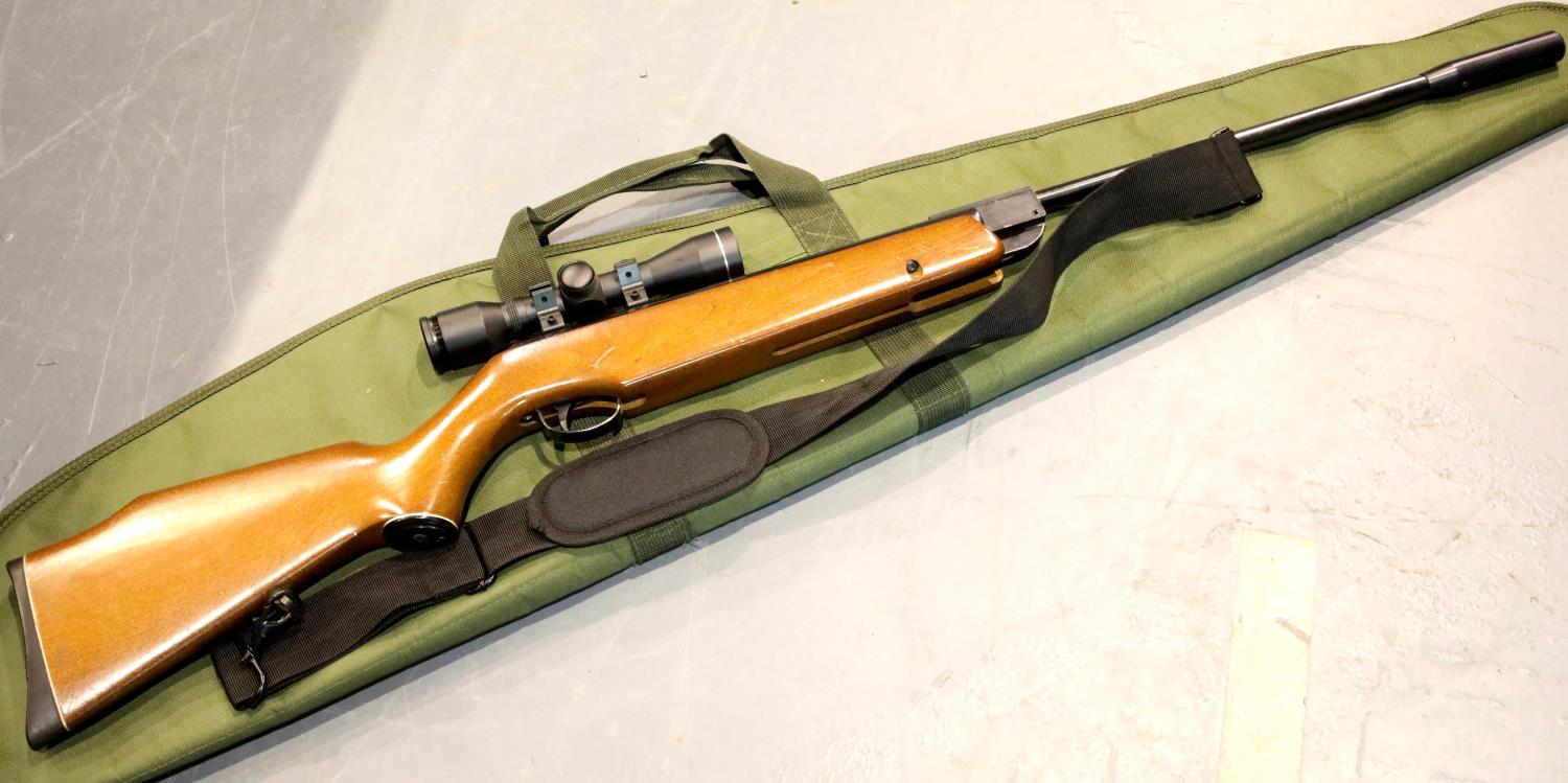 Webley & Scott 22 air rifle with SMK sight and canvas gun bag. P&P group 3 (£25+ VAT for the first - Image 2 of 2