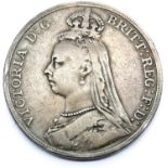 Victoria 1891 silver crown. P&P Group 1 (£14+VAT for the first lot and £1+VAT for subsequent lots)