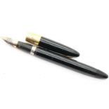 Sheaffer fountain pen with 14K gold nib and 14K collar. P&P Group 1 (£14+VAT for the first lot