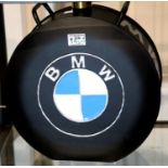 Black BMW petrol can, H: 36 cm. P&P Group 3 (£25+VAT for the first lot and £5+VAT for subsequent