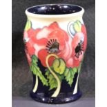 Moorcroft limited edition Yeats Poppy vase, signed, H: 13.5 cm. P&P group 2 (£18+ VAT for the
