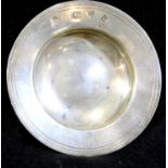 Hallmarked silver Armada dish, Chester assay 1963, D: 60 mm, 46g. P&P Group 1 (£14+VAT for the first