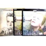 Three David Bowie Lps, Hunky Dory (2) and Changes. P&P group 2 (£18 + VAT for the first lot and £3 +