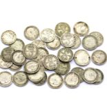 Quantity of mainly George V silver threepences. P&P Group 1 (£14+VAT for the first lot and £1+VAT