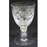 Boxed Royal Brierley Crystal goblet with silver coin to stem numbered 1562. P&P group 2 (£18+ VAT