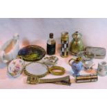 Box of mixed collectables including silver and ceramics. Not available for in-house P&P