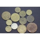 Miscellaneous tokens including a Lister Mining tally and events. P&P Group 1 (£14+VAT for the