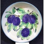 Wemyss Plums bowl with blue rim, D: 16 cm. P&P group 2 (£18+ VAT for the first lot and £3+ VAT for