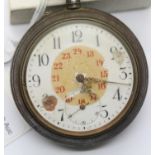 German Imperial WWI type soldiers pocket watch (not working), with a German Army belt buckle