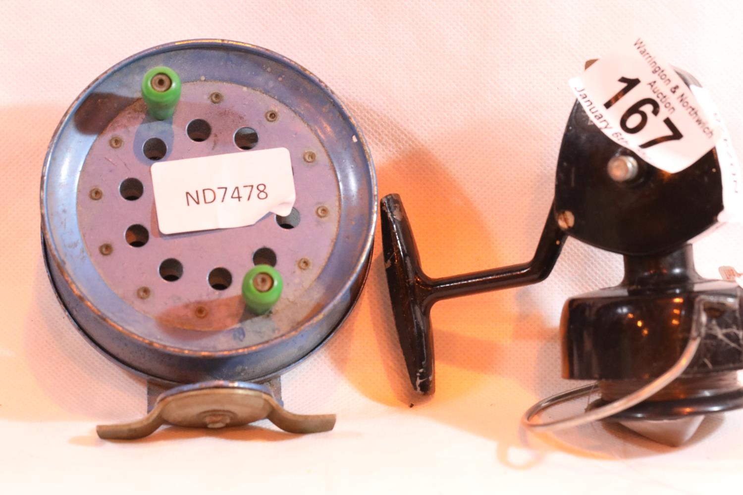 Scout 880 fly fishing reel and another fishing reel. Not available for in-house P&P