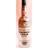 Bottle of 1977 Jubilee Worcester cream sherry in a silver bottle. Not available for in-house P&P