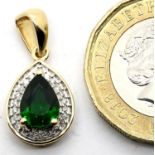 American 14ct gold diamond pendant, 2.2g. H: 15mm. P&P Group 1 (£14+VAT for the first lot and £1+VAT