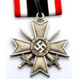 German WWII type Knights Cross of the War Merit Cross with crossed swords, marked 900 to the