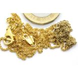 Two new old stock gold plated silver chains. longest chain 51cm. P&P Group 1 (£14+VAT for the