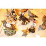 Quantity of animal figurines including Capodimonte. Not available for in-house P&P