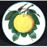 Small Wemyss Orange plate for T Goode & Co, London, D: 14 cm. P&P Group 1 (£14+VAT for the first lot