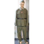 German WWII SS representation, near-complete comprising badged and buttoned tunic with epaulettes,