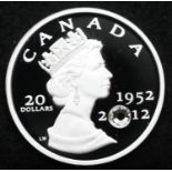 Two cased coins, Canada $20 silver proof and Gibraltar silver £5. P&P Group 1 (£14+VAT for the first