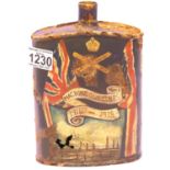 Original WWI battlefield found British water bottle with post was painted decoration to the