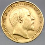 Edward VII 1904 half sovereign. P&P Group 1 (£14+VAT for the first lot and £1+VAT for subsequent