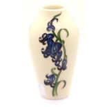 Moorcroft vase in the Bluebell Harmony pattern, H: 14 cm. P&P Group 1 (£14+VAT for the first lot and