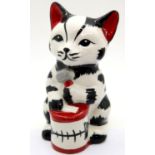 Lorna Bailey cat, Tuna, H: 13 cm. P&P Group 1 (£14+VAT for the first lot and £1+VAT for subsequent