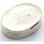 Victorian hallmarked silver pill box, Birmingham assay 1894. D: 4.7 cm, 21g. P&P Group 1 (£14+VAT