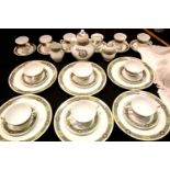 Noritake Ireland Boliska pattern tea and dinnerware of 34 pieces. P&P on this lot does not fall into