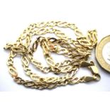 9ct gold curb necklace, L: 44 cm, 9.5g. P&P Group 1 (£14+VAT for the first lot and £1+VAT for