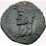 Roman bronze Barbarate AE2 imitation of Claudius. P&P Group 1 (£14+VAT for the first lot and £1+