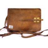 WWII German leather map case. P&P Group 1 (£14+VAT for the first lot and £1+VAT for subsequent lots)