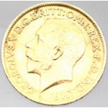 George V 1914 full sovereign. P&P Group 1 (£14+VAT for the first lot and £1+VAT for subsequent lots)