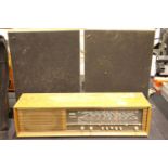 Retro SABA Lindau G radio with two Bang Olufsen Beovox 1800 speakers. P&P Group 3 (£25+VAT for the