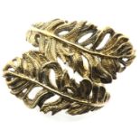 Thomas Sabo silver gilt leaf ring, size L, 5.9g. P&P Group 1 (£14+VAT for the first lot and £1+VAT