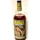 Sealed bottle, La Conga 125 proof rum. P&P Group 3 (£25+VAT for the first lot and £5 +VAT for