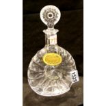 Baccarat Crystal cognac decanter and stopper for Remy Martin, etched and numbered to the base,