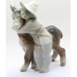Lladro Boy and Donkey figure group, H: 21 cm. P&P Group 2 (£18+VAT for the first lot and £3+VAT