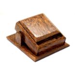 Mid 20th century zebrawood metamorphic cigarette dispenser. P&P Group 1 (£14+VAT for the first lot