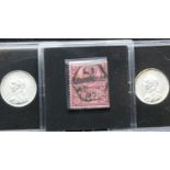 Two different Queen Victoria 1889 sixpences and stamp set. P&P Group 2 (£18+VAT for the first lot