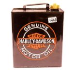 Harley Davidson black petrol can, H: 28 cm. P&P Group 3 (£25+VAT for the first lot and £5+VAT for